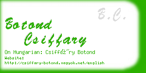 botond csiffary business card